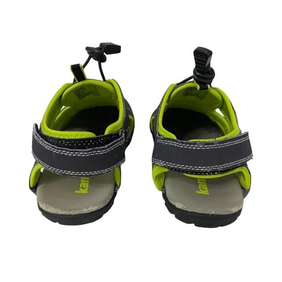 Kamik Oyster Outdoor Closed Toe Water Sandals in Neon Green & Black, Kids Size 6 - Picture 7 of 10